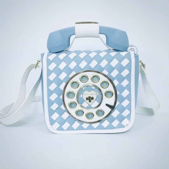 Betsey Johnson Handbags - Betsey Johnson Telephone Purse in pretty blue!